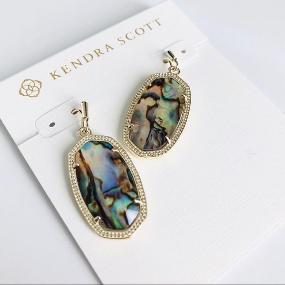 Kendra Scott Gold Dani Abalone Earrings - Picture 10 of 13